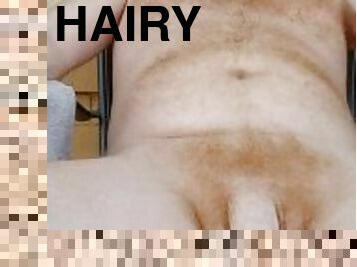 Hairy ginger  naked and showing off at the hotel