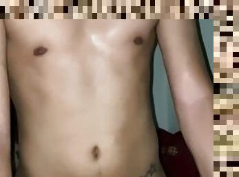 asiatique, anal, fellation, ejaculation-sur-le-corps, gay, point-de-vue, philippine, minet