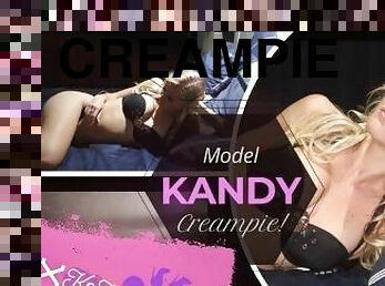 PUSSY FILLED WITH CUM! Blonde Model Kandy Loves CREAMPIE! SexKNK