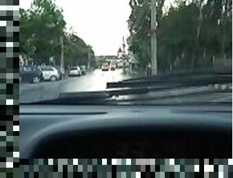 Driving around, phone as dashcam.