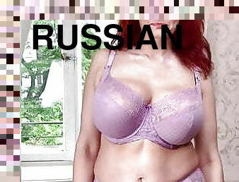 كبيرة-الثدي, روسية, هواة, فاتنة, كبيرة-في-العمر, حمراء-الشعر, أوروبية, يورو, ملابس-الداخلية, طبيعية