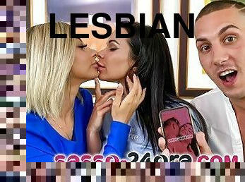 coño-pussy, lesbiana, pareja, con-los-dedos, trío, corrida, follando-fucking, follando, italiano