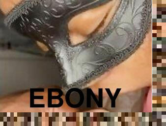 POV Thick Ebony Deepthroating BBC HUGE Cumshot