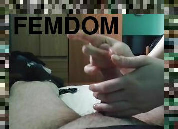 Foot job hand job femdom