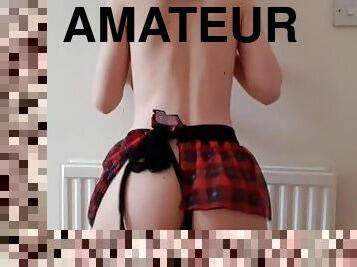 écolière, amateur, ados, décapage, collège, horny, britannique, solo, brunette, taquinerie