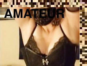 amateur, milf, danse, fétiche, solo, taquinerie, string