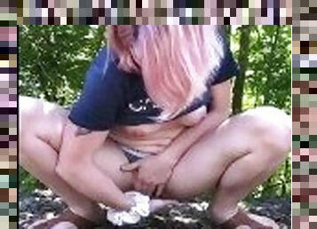 masturbation, orgasme, pisser, public, chatte-pussy, giclée, ados, doigtage, horny, hentai