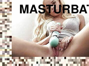masturbation, fitta-pussy, leksak, blond