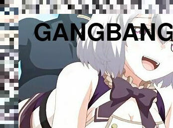 anal, gangue, penetração-de-braço, sexo-em-grupo, anime, hentai