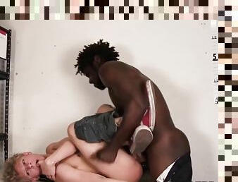 Twink punished by brutal interracial bareback pounding