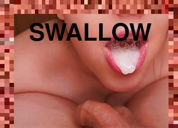 blowjob-seks-dengan-mengisap-penis, creampie-ejakulasi-di-dalam-vagina-atau-anus-dan-keluarnya-tetesan-sperma, menelan, sudut-pandang, sperma, manis-sweet, sperma-sperm, penis, pengisapan