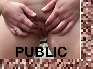 extrême, pisser, public, amateur, solo