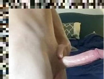 Big white blonde cock tease