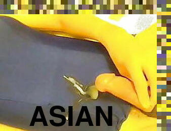 asiatique, masturbation, maigre, jouet, gay, japonais, branlette, bukkake