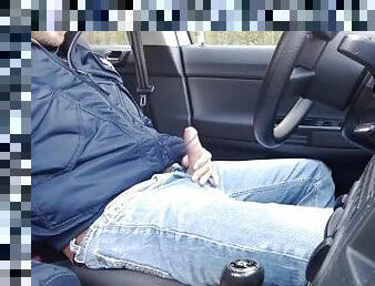 masturbation, public, amateur, ejaculation-sur-le-corps, gay, branlette, cam, voyeur, voiture, secousses