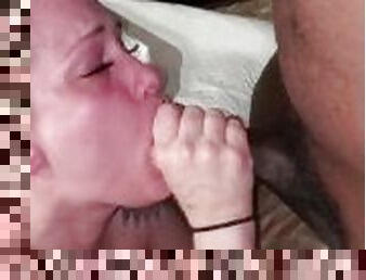 Milf throws up deept throating BBC w\ bareback backshots