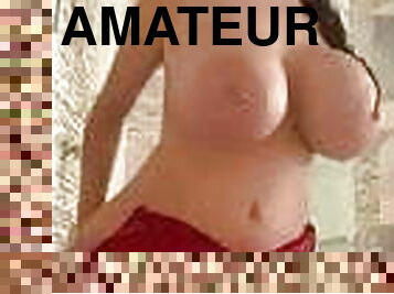 cul, baignade, gros-nichons, énorme, masturbation, amateur, milf, doigtage, seins, douche