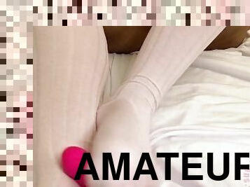 amateur, ébène, pieds, solo