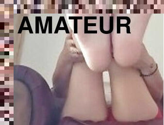 amateur, pieds, solo