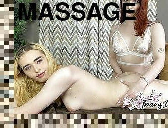 Trans Babe Bella Bates Enjoys Being Touched At Massage With Happy Ending