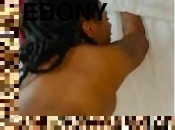 BIG BOOTY EBONY MILF TAKES HUBBY BBC!!! POV