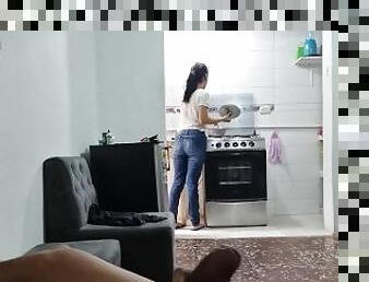 Colombiana Carahoneyy disfruta de montar esta dura polla hasta su orgasmo