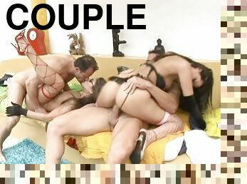 Two Couples Have A Double Date That Turns Into Group Sex