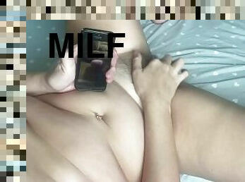 behåret, onani, fisse-pussy, amatør, milf, solo, pik