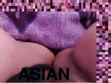 asiatique, masturbation, orgasme, amateur, ados, jouet, joufflue, horny, solo