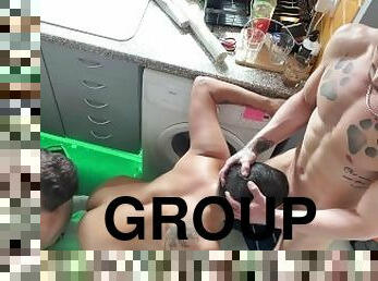 amador, gay, sexo-em-grupo, europeia, euro, ação, realidade, tatuagem, urso