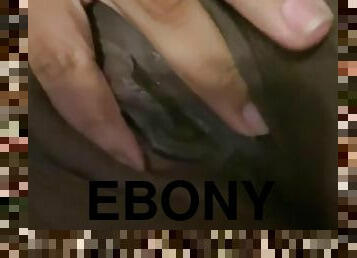 Ebony bbw playing with pussy