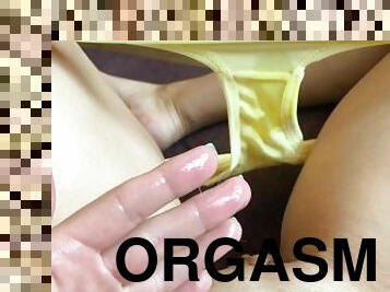 masturbação, orgasmo, cona-pussy, esguincho, meias-calças, sozinho, molhado