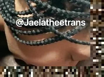 Jaelatheetrans eating pussy and licking cum