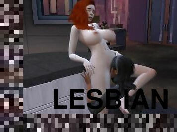 Lesbians have so much desire that they end up fucking on the kitchen counter - Sexual Hot Animations