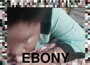 Ebony Stepsis gives her stepbro the sloppy toppy of his life...