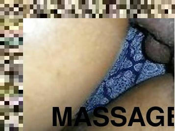 Massaging her pussy walls with my cock