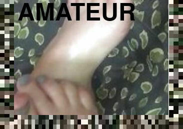 amateur, mature, massage, pieds, solo