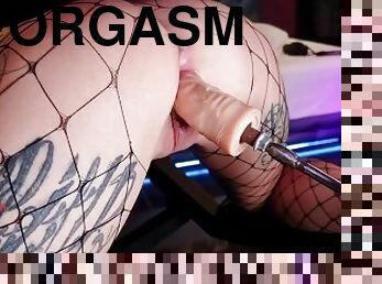 orgasm, anal, cumshot, tonåring, leksak, hardcore, blond, maskiner, hårt