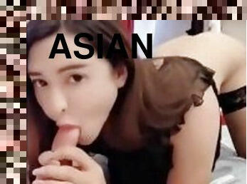 asiático, transexual, adolescente, travesti, zorra-slut, follando-fucking