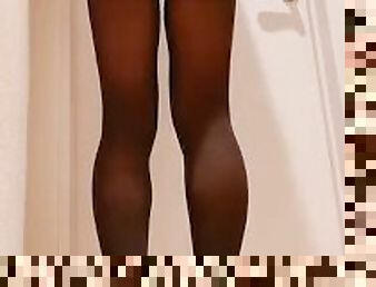 black pantyhose masturbation crossdresser