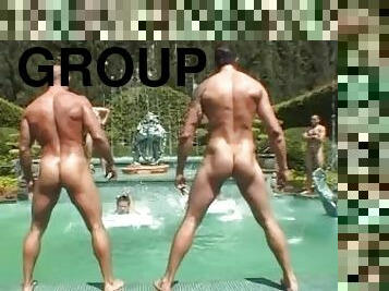 MEN OF AQUA MEN- 9 hot wet & naked men in paradise