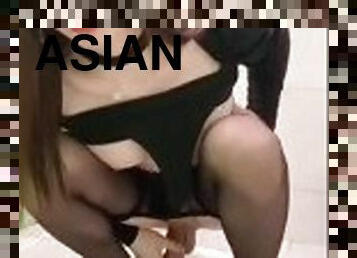 asia, stocking, umum, pelajar-perempuan, waria-shemale, remaja, orang-yang-bertukar-kelamin, waria, upskirt-bagian-dalam-rok, sperma