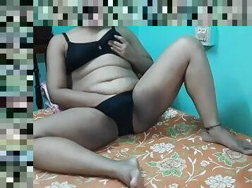 gros-nichons, masturbation, chatte-pussy, femme, amateur, indien, belle, seins, attrapée, poupée