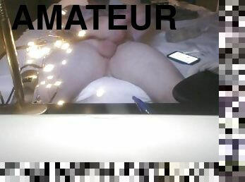 masturbation, amateur, énorme-bite, webcam, solo, bite