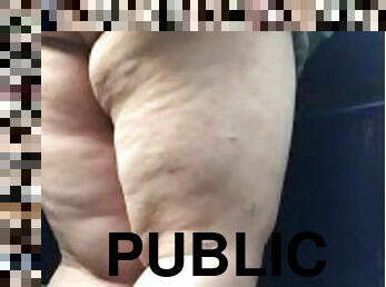 Public naked and cumshot