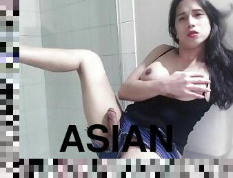 asiatique, gros-nichons, masturbation, transsexuelle, amateur, babes, ejaculation-sur-le-corps, travesti, ladyboy, ejaculation