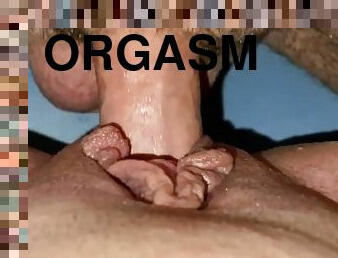 fet, orgasm, kvinnligt-sprut, amatör, par, bbw, dubbel, sprut, penetrering