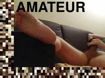 masturbation, amateur, branlette, pieds, secousses, fétiche, solo