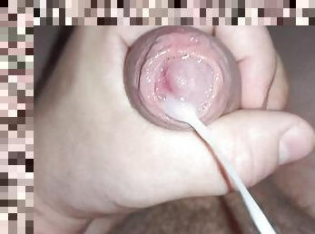 Fast close up cumshot