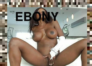 Ebony Squirter Rubs Pierced Clit - Diamond Jackson And Diamond White